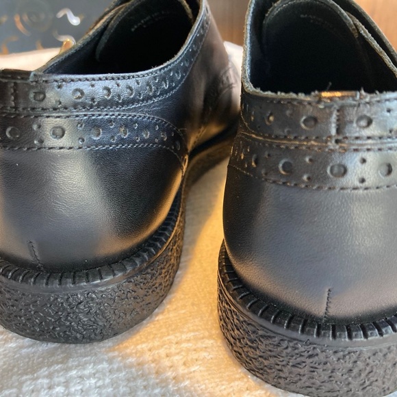 Amani Jeans Black Oxford Style Shoes with Buckle Closure - Picture 10 of 13